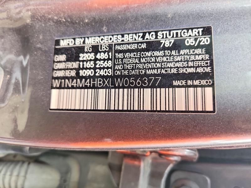 Продажа на аукционе авто 2020 Mercedes-benz Glb, vin: W1N4M4HBXLW056377, номер лота: 55830436