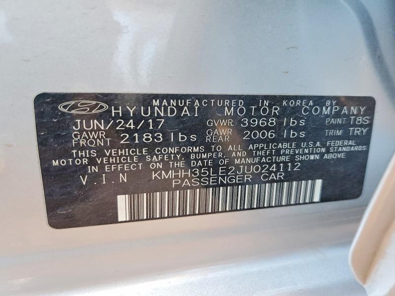Продажа на аукционе авто 2018 Hyundai Elantra Gt, vin: KMHH35LE2JU024112, номер лота: 55806606