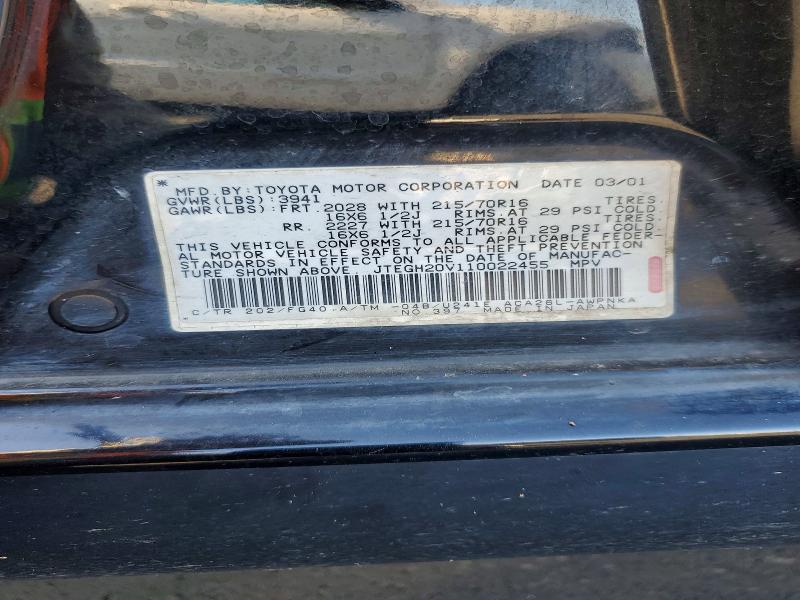 57423266 :رقم المزاد ، JTEGH20V110022455 vin ، 2001 Toyota Rav4 مزاد بيع