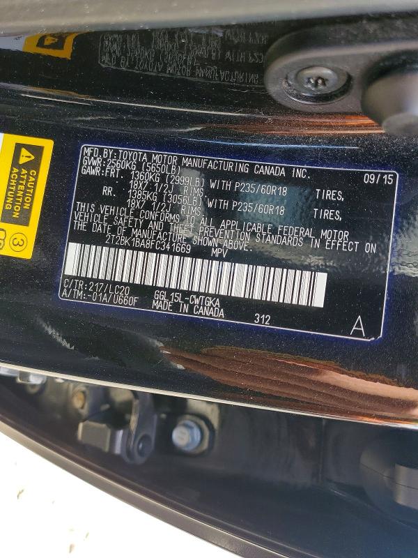 Продажа на аукционе авто 2015 Lexus Rx 350, vin: 2T2BK1BA8FC341669, номер лота: 56958866