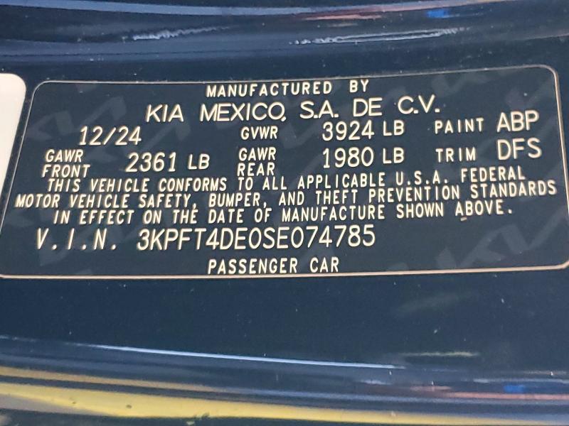 Продаж на аукціоні авто 2025 Kia K4, vin: 3KPFT4DE0SE074785, номер лоту: 56706116