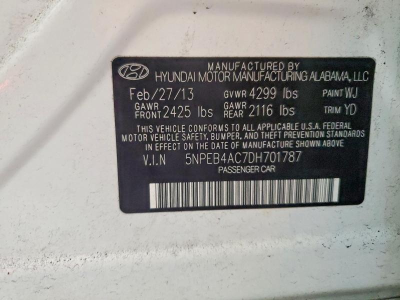 Продаж на аукціоні авто 2013 Hyundai Sonata, vin: 5NPEB4AC7DH701787, номер лоту: 53323376