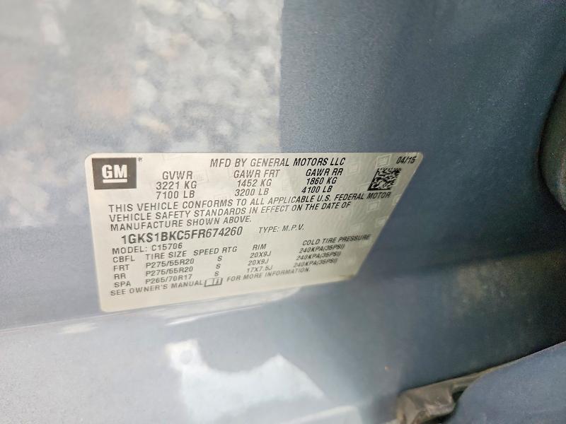 Продаж на аукціоні авто 2015 Gmc Yukon, vin: 1GKS1BKC5FR674260, номер лоту: 59016536