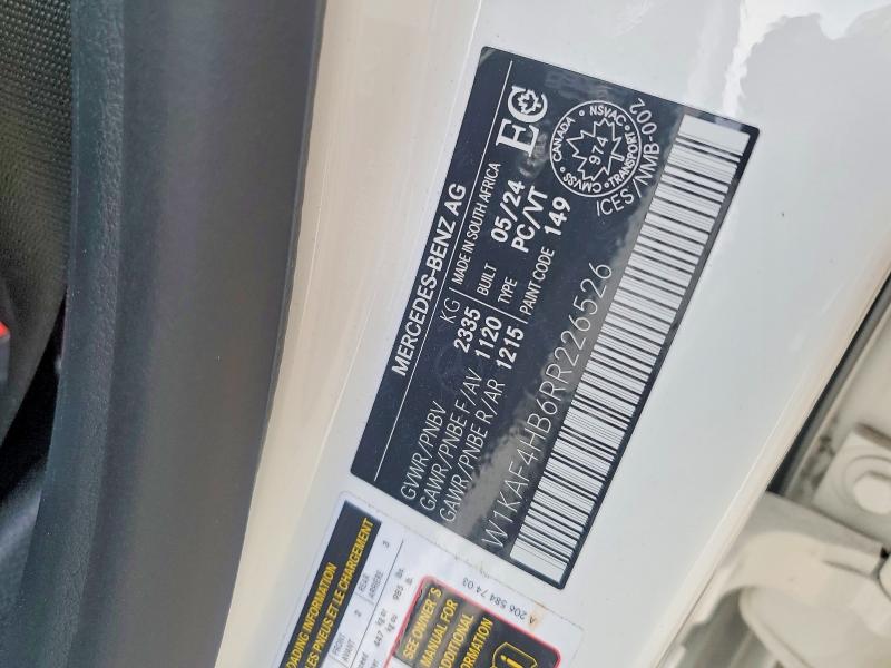Продажа на аукционе авто 2024 Mercedes-benz C, vin: W1KAF4HB6RR226526, номер лота: 58211656