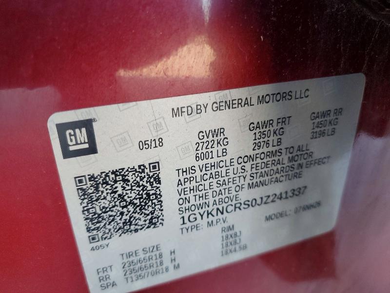 Продажа на аукционе авто 2018 Cadillac Xt5, vin: 1GYKNCRS0JZ241337, номер лота: 55582216