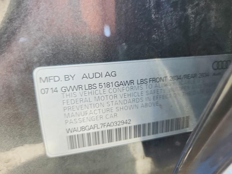 Продаж на аукціоні авто 2015 Audi S4, vin: WAUBGAFL7FA032942, номер лоту: 56171176