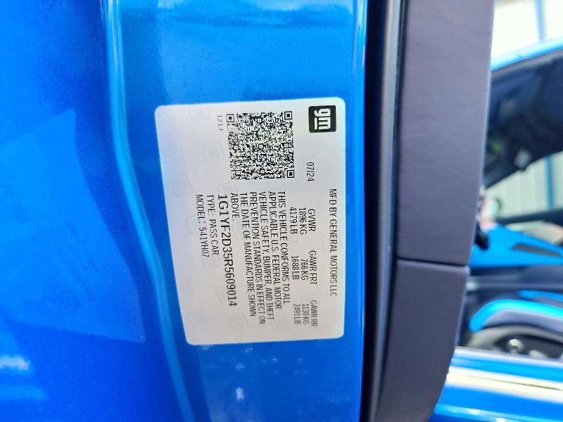 Продажа на аукционе авто 2024 Chevrolet Corvette, vin: 1G1YF2D35R5609014, номер лота: 55705166