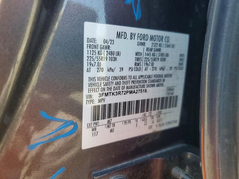Продажа на аукционе авто 2023 Ford Mustang Mach-e, vin: 3FMTK3R72PMA27518, номер лота: 58614786
