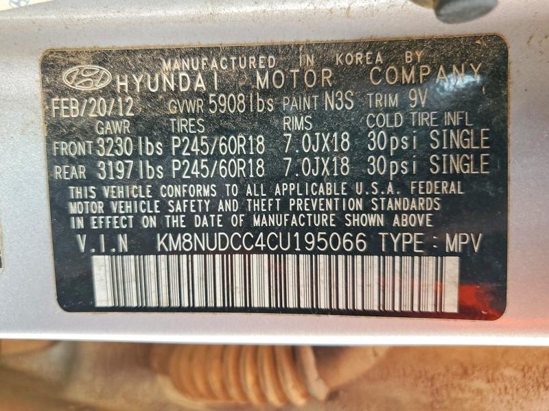 Aukcja sprzedaży 2012 Hyundai Veracruz, vin: KM8NUDCC4CU195066, numer aukcji: 57230956