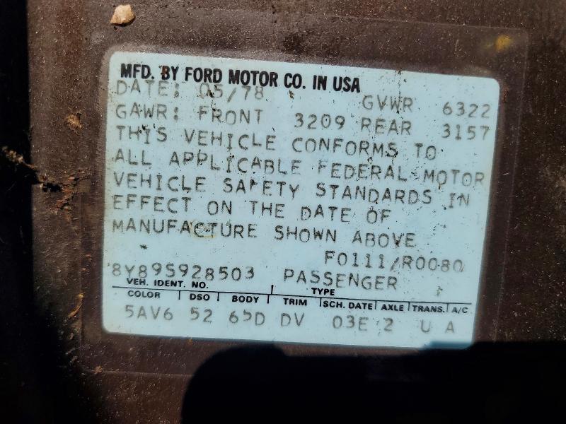 Продаж на аукціоні авто 1978 Linc - Lincoln Mark V, vin: 8Y89S928503, номер лоту: 57969686