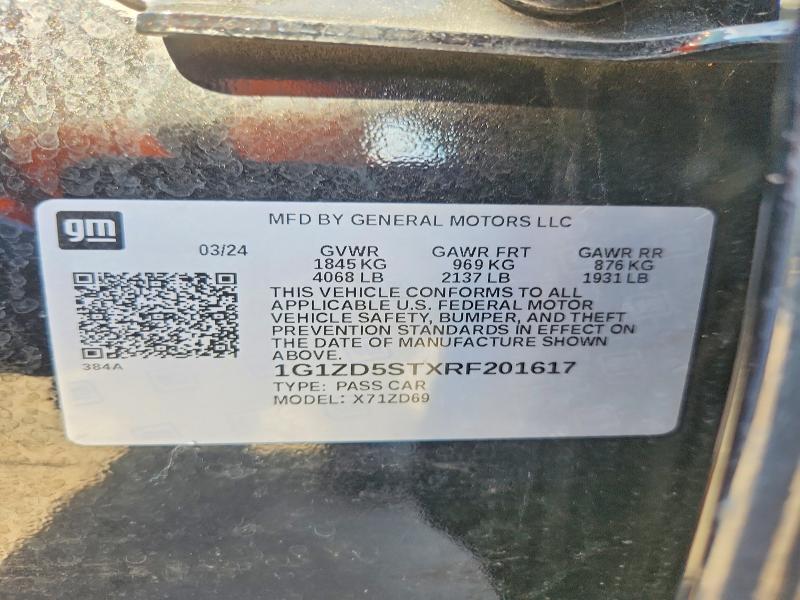 58215006 :رقم المزاد ، 1G1ZD5STXRF201617 vin ، 2024 Chevrolet Malibu مزاد بيع