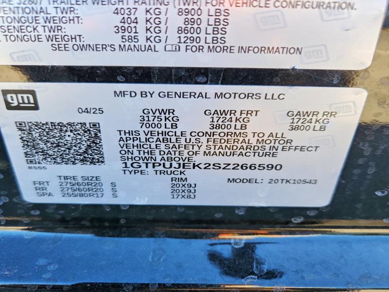 Продажа на аукционе авто 2025 Gmc Sierra, vin: 1GTPUJEK2SZ266590, номер лота: 59183806