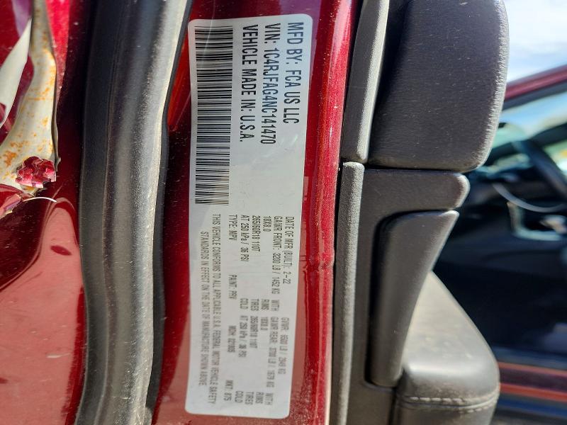 Auction sale of the 2022 Jeep Grand Cherokee, vin: 1C4RJFAG4NC141470, lot number: 55635796