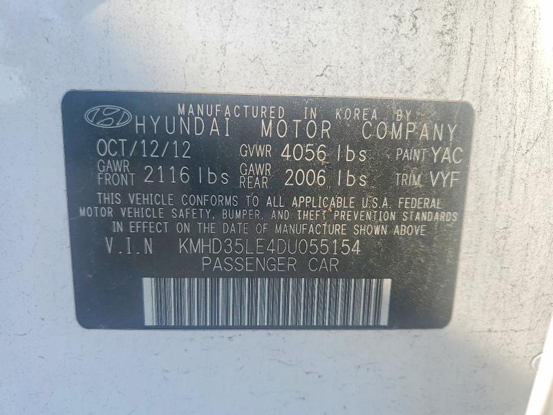 56292506 :رقم المزاد ، KMHD35LE4DU055154 vin ، 2013 Hyundai Elantra Gt مزاد بيع