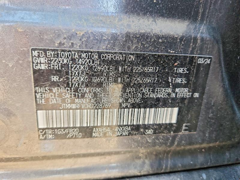 55414876 :رقم المزاد ، JTMMWRFV0RD228769 vin ، 2024 Toyota Rav4 مزاد بيع