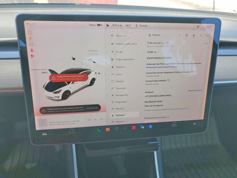 Продажа на аукционе авто 2020 Tesla Model 3, vin: 5YJ3E1EAXLF504650, номер лота: 57569606