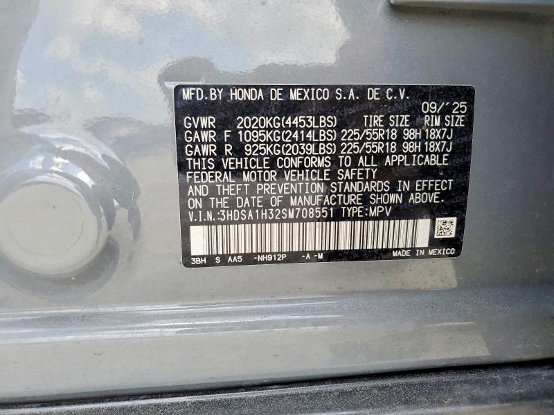 Продажа на аукционе авто 2025 Acura Adx, vin: 3HDSA1H32SM708551, номер лота: 58872896