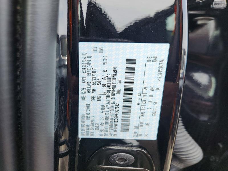 Продажа на аукционе авто 2023 Ford F150, vin: 1FTFW1ED2PFD27842, номер лота: 57733136