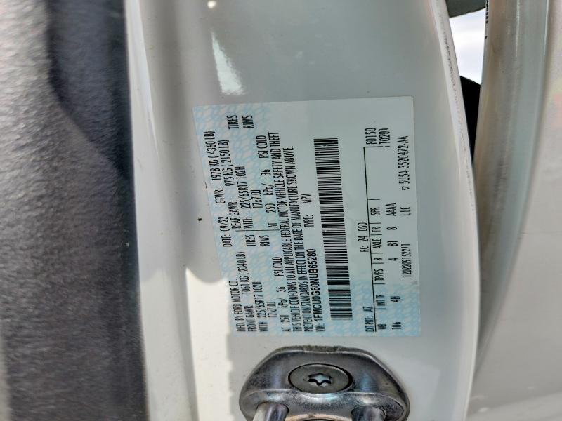 2022 Ford Escape მანქანა იყიდება აუქციონზე, vin: 1FMCU0G60NUB65280, აუქციონის ნომერი: 58801636