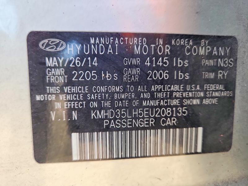 55379016 :رقم المزاد ، KMHD35LH5EU208135 vin ، 2014 Hyundai Elantra Gt مزاد بيع