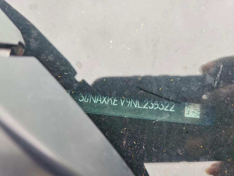 2022 Chevrolet Equinox მანქანა იყიდება აუქციონზე, vin: 3GNAXKEV9NL235322, აუქციონის ნომერი: 55939076