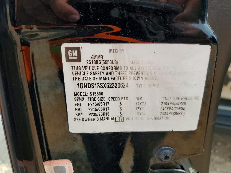 Aukcja sprzedaży 2006 Chevrolet Trailblazer, vin: 1GNDS13SX62320624, numer aukcji: 58743296
