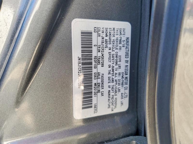 Продаж на аукціоні авто 2018 Nissan Rogue Sport, vin: JN1BJ1CR2JW267289, номер лоту: 58591376