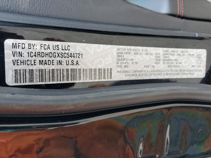 54518076 :رقم المزاد ، 1C4RDHDGXSC544721 vin ، 2025 Dodge Durango مزاد بيع