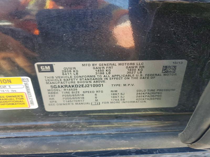 Aukcja sprzedaży 2014 Buick Enclave, vin: 5GAKRAKD2EJ210901, numer aukcji: 56825976