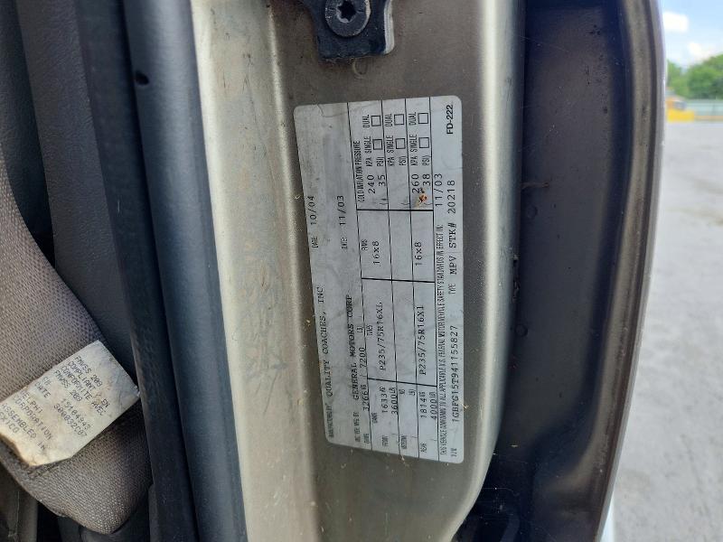 58779396 :رقم المزاد ، 1GBFG15T941155827 vin ، 2004 Chevrolet Express مزاد بيع