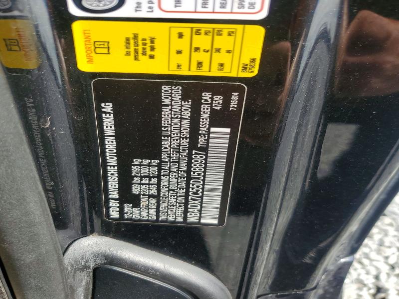 55921386 :رقم المزاد ، WBADX7C55DJ588987 vin ، 2013 Bmw 335 مزاد بيع