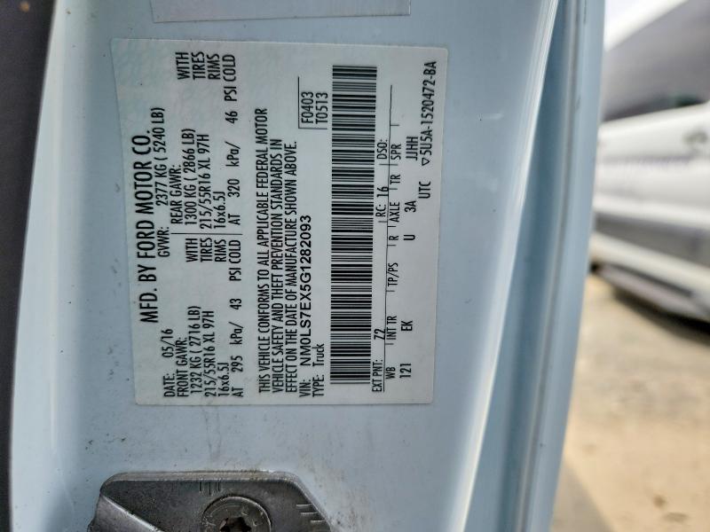 58939486 :رقم المزاد ، NM0LS7EX5G1282093 vin ، 2016 Ford Transit Connect مزاد بيع