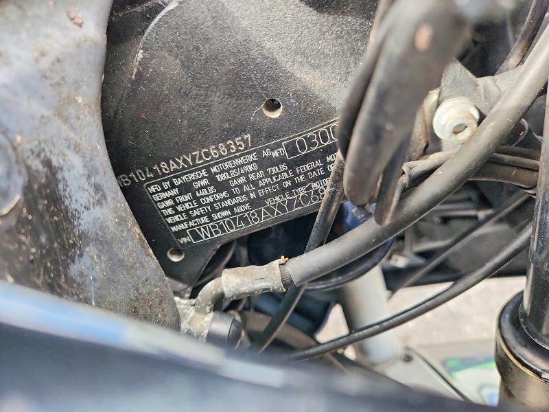 57939416 :رقم المزاد ، WB10418AXYZC68357 vin ، 2000 Bmw R1100 مزاد بيع