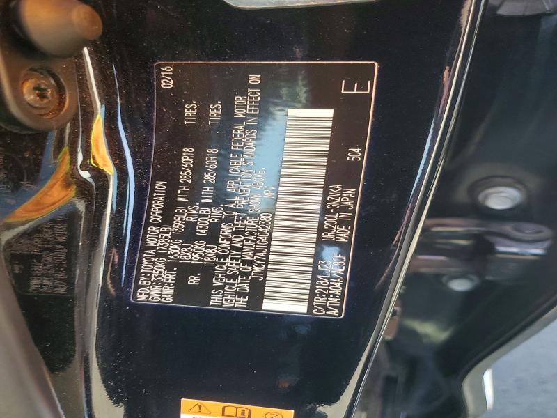 2016 Toyota Land Cruiser მანქანა იყიდება აუქციონზე, vin: JTMCY7AJ1G4042380, აუქციონის ნომერი: 58059206