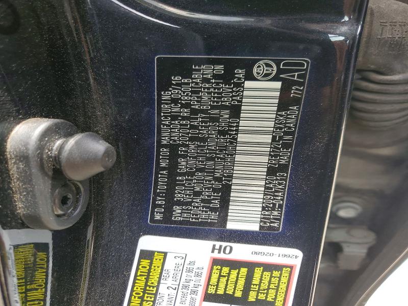 Aukcja sprzedaży 2017 Toyota Corolla, vin: 2T1BURHE0HC754440, numer aukcji: 58620476