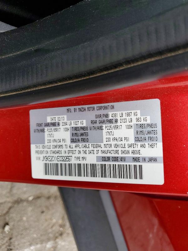 Продаж на аукціоні авто 2014 Mazda Cx-5, vin: JM3KE2CYXE0322697, номер лоту: 55845256