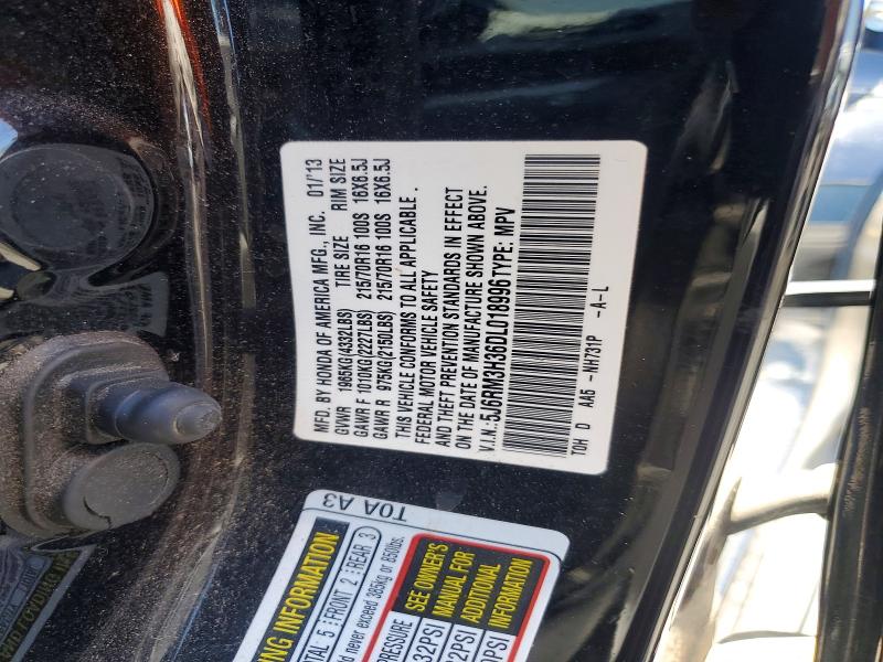 56445736 :رقم المزاد ، 5J6RM3H36DL018996 vin ، 2013 Honda Cr-v مزاد بيع