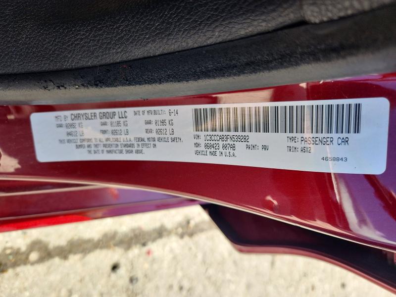 Aukcja sprzedaży 2015 Chrysler 200, vin: 1C3CCCAB3FN539282, numer aukcji: 55519916