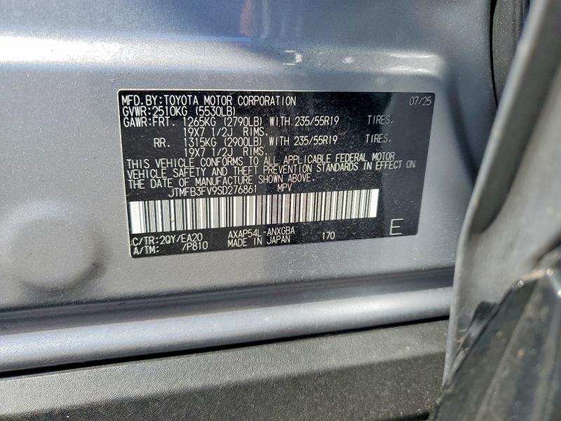 Aukcja sprzedaży 2025 Toyota Rav4, vin: JTMFB3FV9SD276861, numer aukcji: 56712426