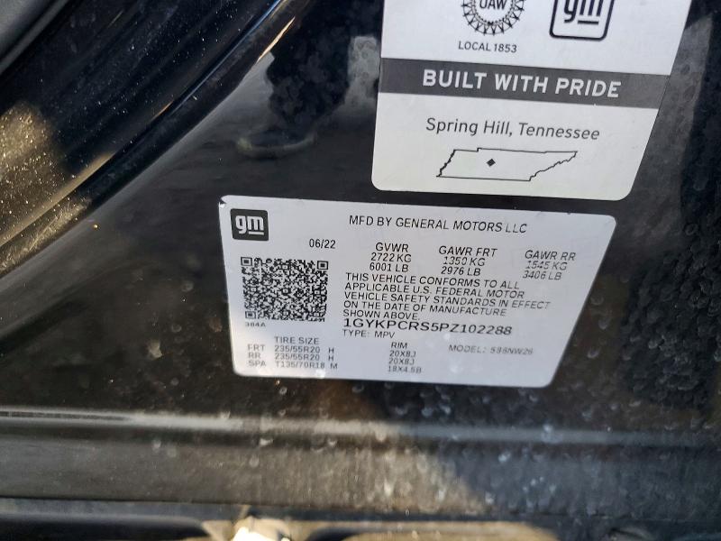58274926 :رقم المزاد ، 1GYKPCRS5PZ102288 vin ، 2023 Cadillac Xt6 مزاد بيع