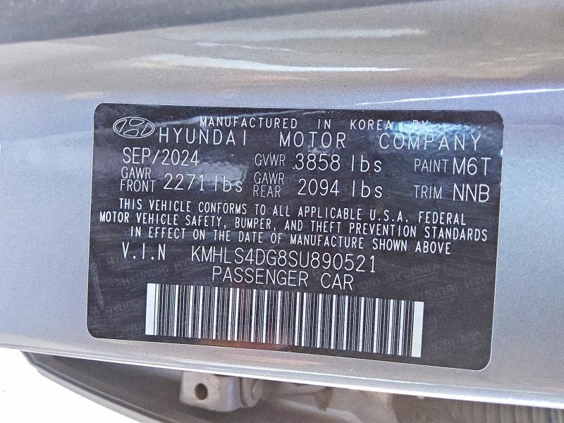 Продажа на аукционе авто 2025 Hyundai Elantra, vin: KMHLS4DG8SU890521, номер лота: 85617385