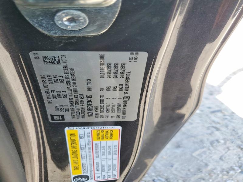 56874436 :رقم المزاد ، 1GCNKPEC4FZ147437 vin ، 2015 Chevrolet Silverado مزاد بيع