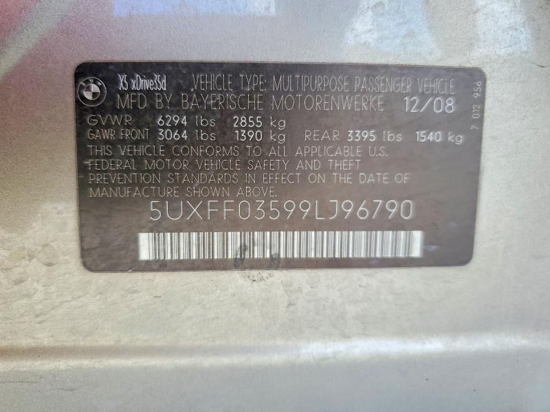 55817656 :رقم المزاد ، 5UXFF03599LJ96790 vin ، 2009 Bmw X5 مزاد بيع