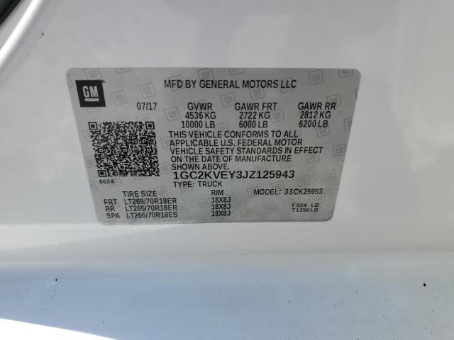 57086006 :رقم المزاد ، 1GC2KVEY3JZ125943 vin ، 2018 Chevrolet Silverado مزاد بيع