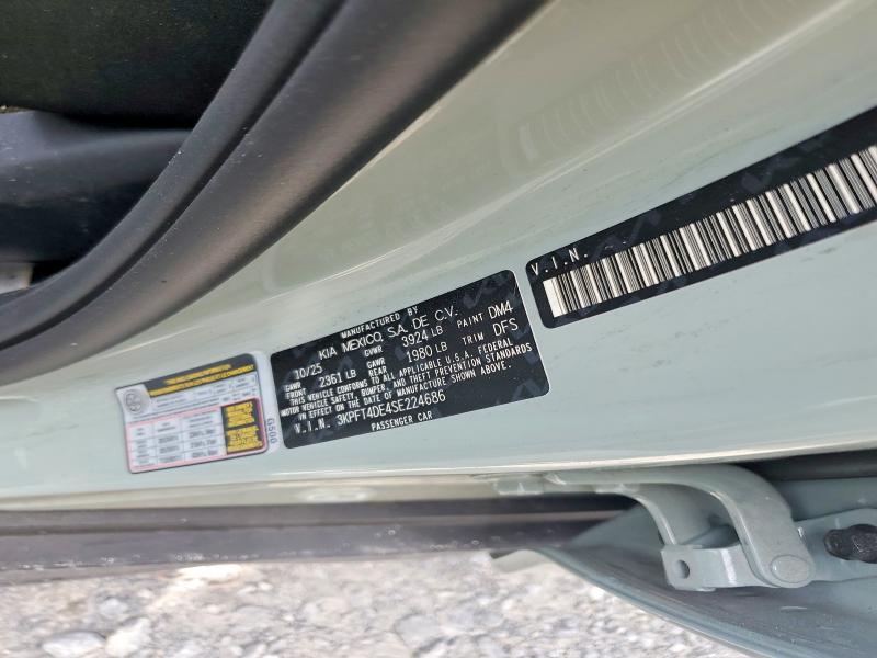 59141346 :رقم المزاد ، 3KPFT4DE4SE224686 vin ، 2025 Kia K4 مزاد بيع