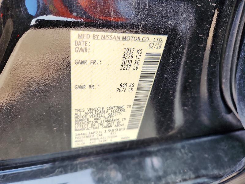 Aukcja sprzedaży 2018 Nissan Altima, vin: 1N4AL3AP3JC198989, numer aukcji: 58125236