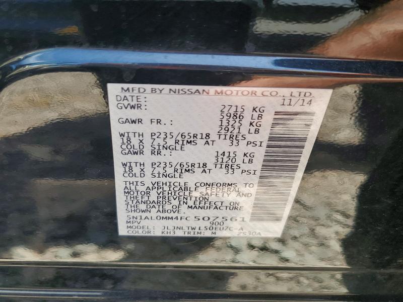 Aukcja sprzedaży 2015 Infiniti Qx60, vin: 5N1AL0MM4FC507561, numer aukcji: 56225356
