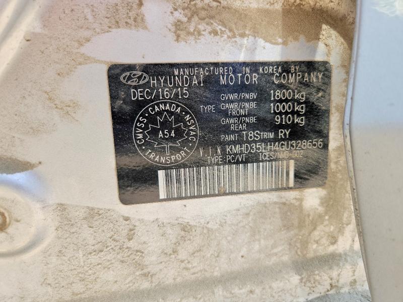 2016 Hyundai Elantra Gt მანქანა იყიდება აუქციონზე, vin: KMHD35LH4GU328656, აუქციონის ნომერი: 56449536