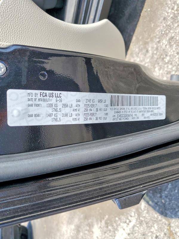 58805816 :رقم المزاد ، 2C4RDGCG6GR380748 vin ، 2016 Dodge Grand Caravan مزاد بيع