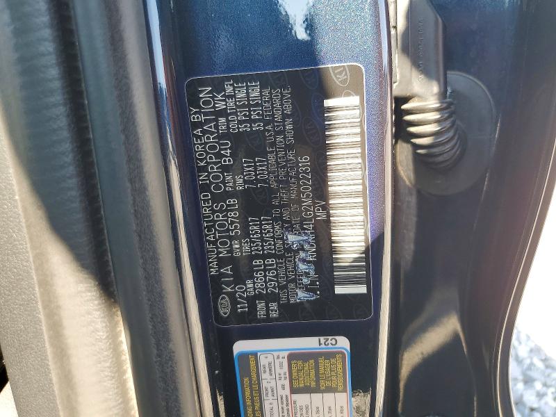 Aukcja sprzedaży 2021 Kia Sorento, vin: KNDRH4LG2M5022316, numer aukcji: 57581506